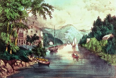 Vista en Montgomery Creek de N. and Ives, J.M. Currier